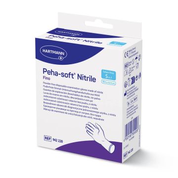 Hartmann Peha-soft Nitrile Fino Еднократни нитрилни ръкавици без латекс и талк Размер S х 10 бр