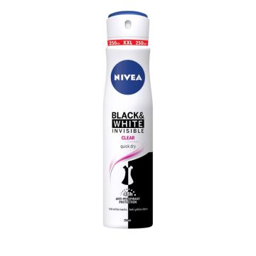Nivea Black & White Invisible Clear Дезодорант спрей против изпотяване за жени 250 мл