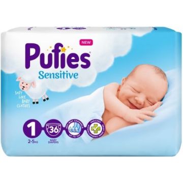 Пелени Pufies Sensitive 1 Newborn 36 бр
