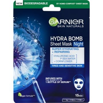 Garnier Skin Naturals Hydra Bomb Нощна шийт маска за лице 28 г 1 бр