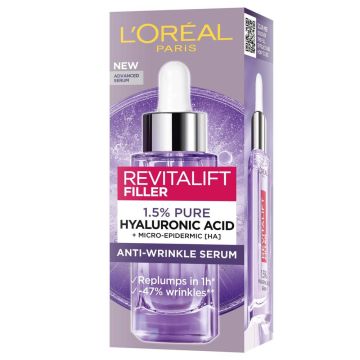 L’Oreal Revitalift Filler Серум за лице против бръчки с хиалуронова киселина 30 мл