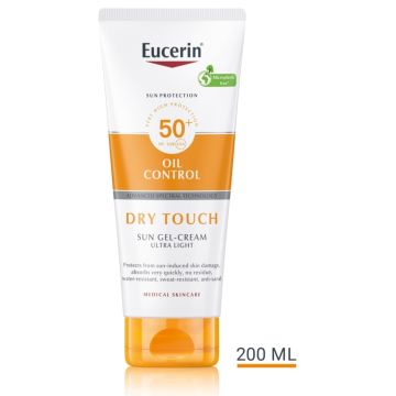 Eucerin Sun Oil Control Слънцезащитен гел-крем за тяло SPF50+ 200 мл