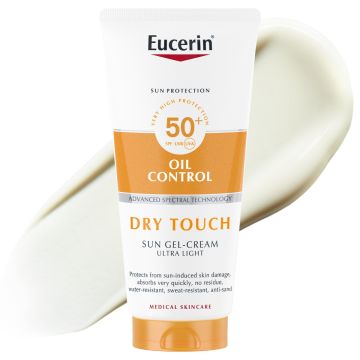 Eucerin Sun Oil Control Слънцезащитен гел-крем за тяло SPF50+ 200 мл