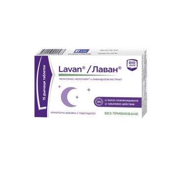 Lavan при тревожност и безсъние x 15 таблетки BIOshield