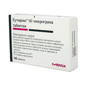 Еутирокс 50 мкг х 90 таблетки Merck