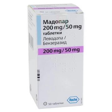 Мадопар 200 мг/50 мг х 50 таблетки Roche