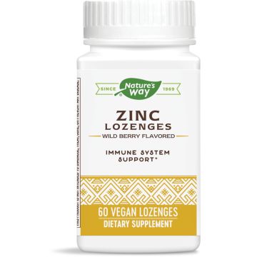 Nature's Way Zinc Echinacea & Vitamin C 60 таблетки за смучене