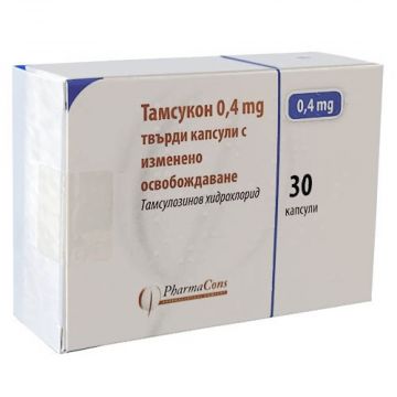 Тамсукон 0.4 мг х 30 капсули Pharmacons