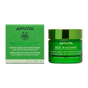 Apivita Bee Radiant Озаряващ гел-крем за лице за всеки тип кожа с лека текстура 50 мл