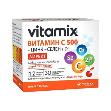 Fortex Vitamix Витамин C 500 + Цинк + Селен + D3 Директ х 30 сашета