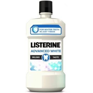  Listerine Advanced White Mild Taste Вода за уста с избелващ ефект без алкохол 500 мл