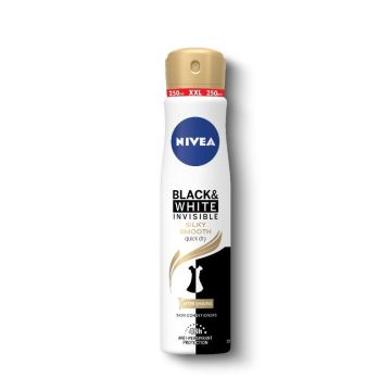 Nivea Black & White Invisible Silky Smooth Дезодорант спрей против изпотяване за жени 250 мл
