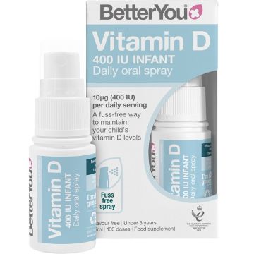 BetterYou Dlux Infant Витамин D 400IU Бебе Орален спрей 15 мл