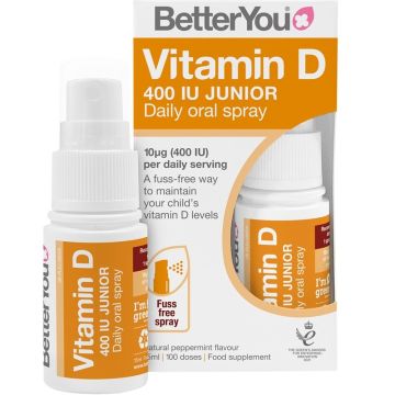 BetterYou Junior Витамин D 400IU за деца Орален спрей 15 мл