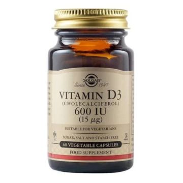 Solgar Vitamin D3 Витамин D3 за имунната система 600IU х60 меки капсули