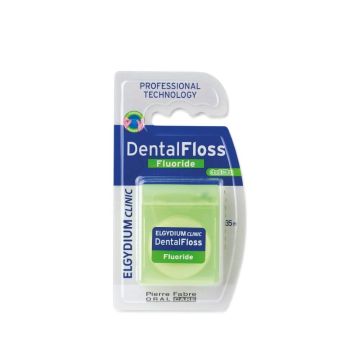 Elgydium Dental Floss Fluoride Cool Mint Конец за зъби антикариес с флуорид и ментов аромат