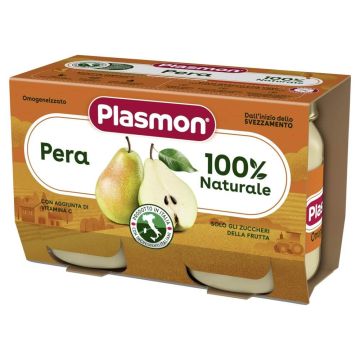 Plasmon 100% Pera Плодово пюре круша за деца 4М+ 104 г х 2 бр