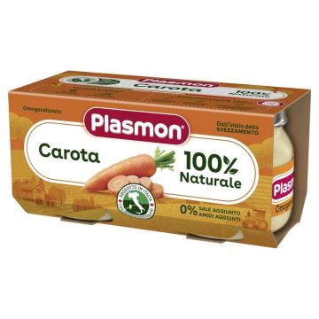 Plasmon Пюре от моркови за деца 4М+ 80 г х 2 бр
