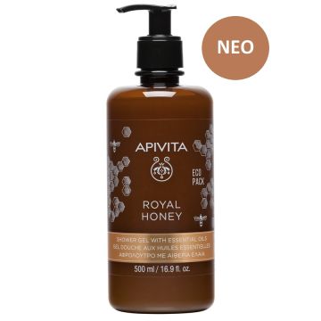 Apivita Royal Honey Хидратиращ и релаксиращ душ-гел с мед и етерични масла 500 мл