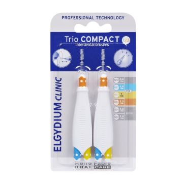 Elgydium Trio Compact Mix Narrow Интердентални четки за тесни пространства 6 бр