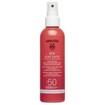 Apivita Bee Sun Safe Слънцезащитен хидратиращ спрей за лице и тяло SPF50 200 мл
