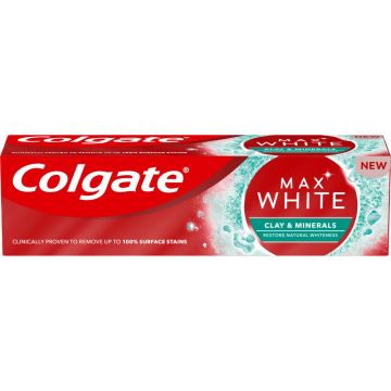 Colgate Max White Clay & Minerals Избелваща паста за зъби с глина и минерали 75 мл
