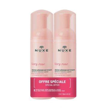 Nuxe Very Rose Нежна почистваща пяна 2 х 150 мл Комплект