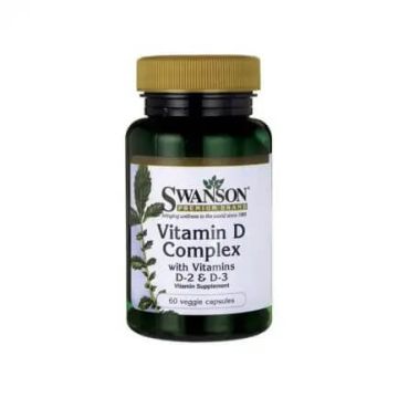 Swanson D Complex Vitamins D-2 & D-3 Витамини D2 и D3 х 60 капсули