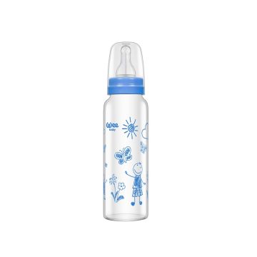 WEE BABY Термоустойчиво шише от олекотено стъкло №1 240 мл