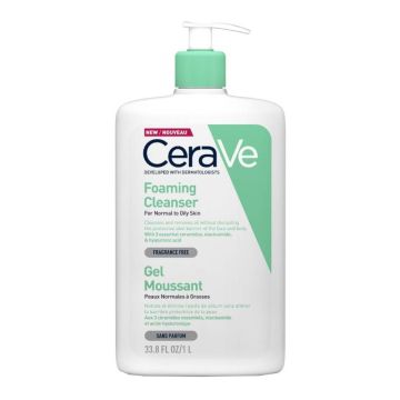 CeraVe Почистващa гел-пяна за лице и тяло за нормалнa до мазна кожа 1000 мл
