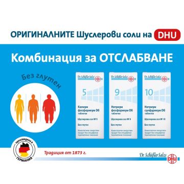 Dr. Schuessler Salts Комбинация за отслабване 3 х 80 (Шуслерова сол №5, №9, №10)