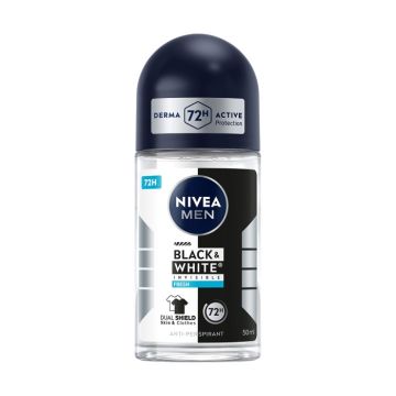 Nivea Men Black & White Invisible Fresh Дезодорант рол- он против изпотяване за мъже 50 мл