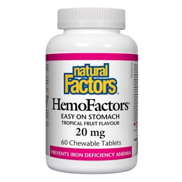 Natural Factors HemoFactors Желязо биоактивна форма 20 мг х 60 таблетки