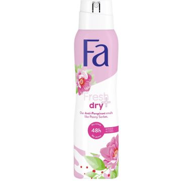 Fa Fresh & Dry Дезодорант спрей против изпотяване с аромат на божур 150 мл 