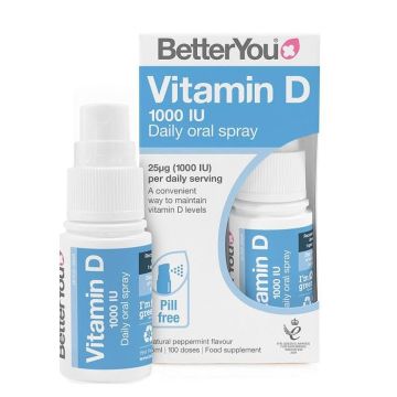 BetterYou Витамин D 1000 IU Орален спрей 15 мл