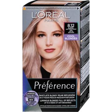 L’Oreal Preference Cool Blondes Трайна боя за коса в студени руси нюанси, 8.12 Alaska