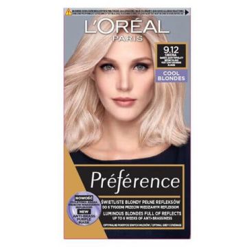 L’Oreal Preference Cool Blondes Трайна боя за коса в студени руси нюанси, 9.12 Siberia