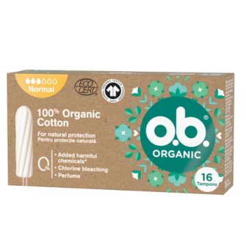 O.B. Organic Normal Дамски тампони от органичен памук х16 бр