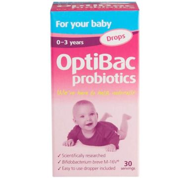 OptiBac Probiotics Baby Drops Пробиотик за бебета и деца 0-3 години 10 мл