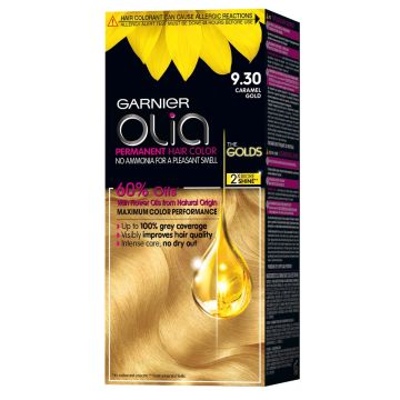Garnier Olia Трайна безамонячна боя за коса, 9.30 Caramel Gold