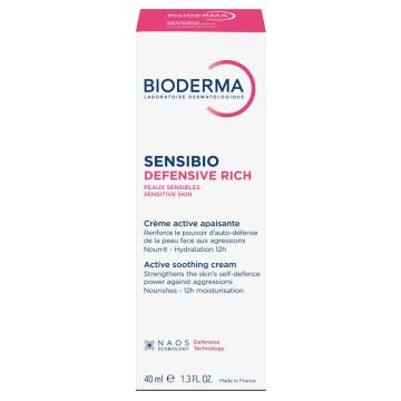 Bioderma Sensibio Defensive Богат защитен крем за лице 40 мл