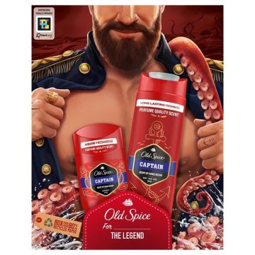 Old Spice Captain Део стик + Душ гел 2 в 1 Комплект