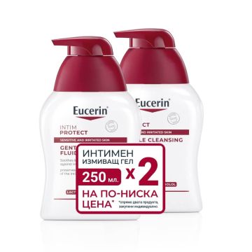 Eucerin Intim Protect Нежен интимен измиващ гел 2 х 250 мл Комплект