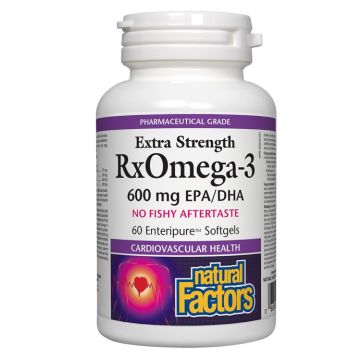 Natural Factors Extra Strength Rx Omega 3 за сърдечно-съдово здраве 1170 мг х 60 софтгел капсули