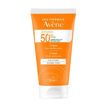 Avene Слънцезащитен крем за лице за чувствителна кожа SPF50+ 50 мл