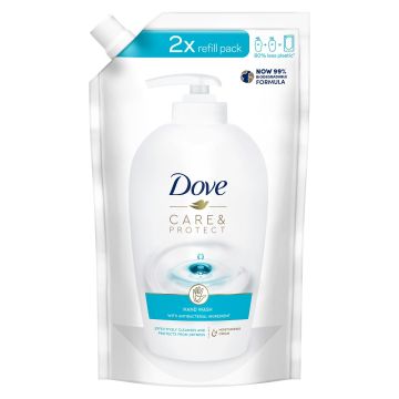Dove Care & Protect Антибактериален течен сапун за ръце - пълнител 500 мл