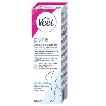 Veet Pure Депилиращ крем за чувствителна кожа 100 мл