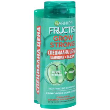 Garnier Fructis Grow Strong Шампоан за заздравяване и растеж на косата 2 х 250 мл Комплект