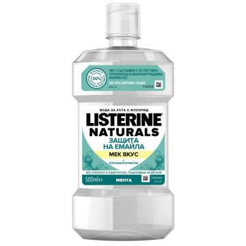Listerine Naturals Enamel Protect Вода за уста за по-здрави зъби 500 мл