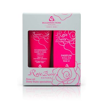 Rose Berry Nature Комплект Парфюм рол он + Крем за ръце Българска роза